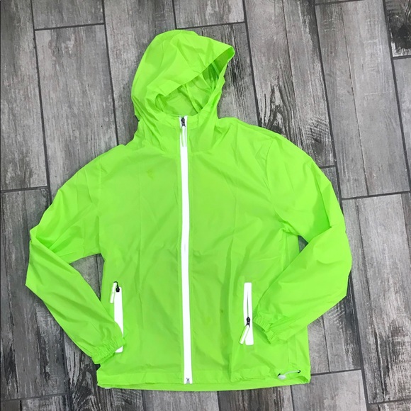 Neon Green Ultralight Windbreaker Running Jacket - Picture 2 of 4